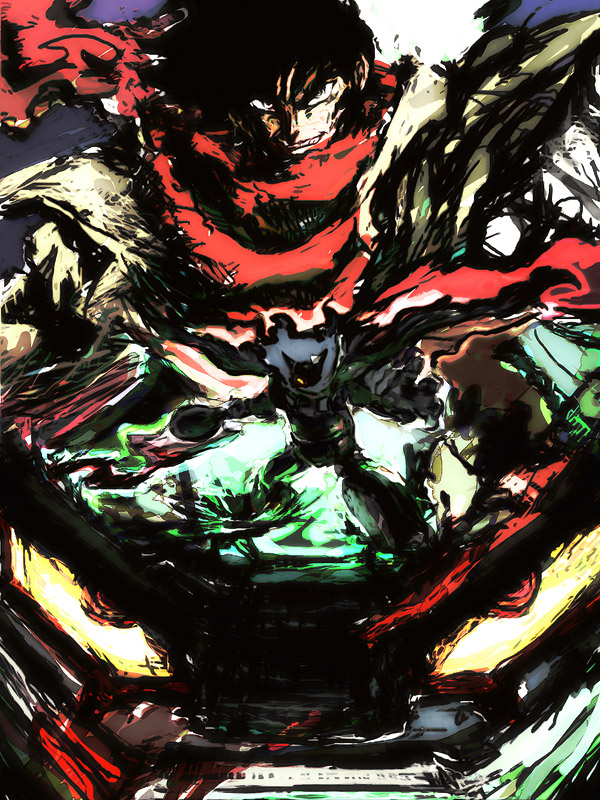 nagare ryoma and black getter (getter robo and 1 more) drawn by kou_jiw