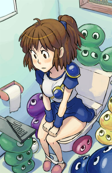 arle nadja and puyo (puyopuyo and 1 more) drawn by kinuko_(kinucakes)
