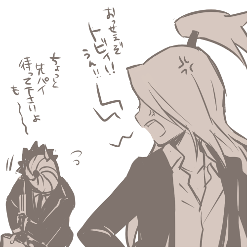 uchiha obito, deidara, and tobi (naruto and 1 more) drawn by yosakuh