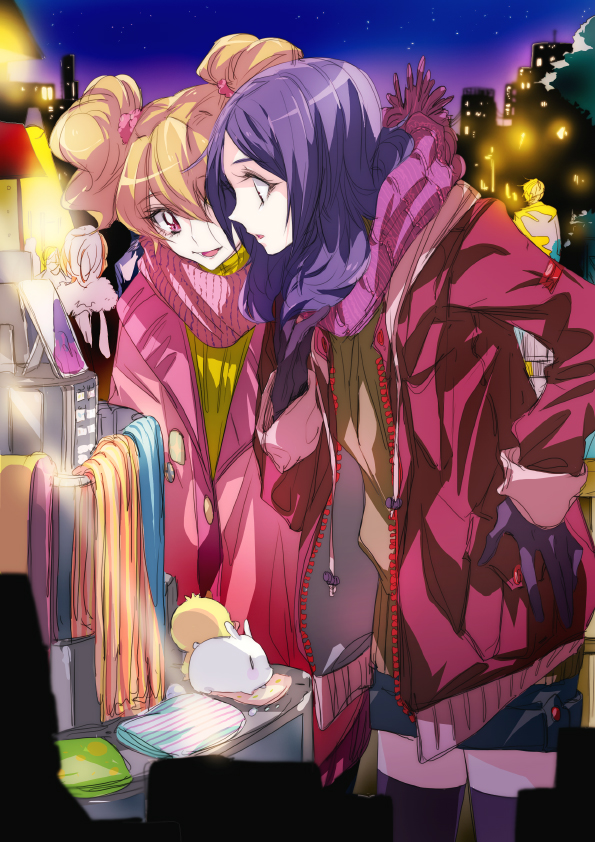 higashi setsuna and momozono love (precure and 1 more) drawn by tima