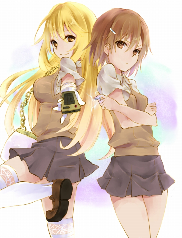 misaka mikoto and shokuhou misaki (toaru majutsu no index and 1 more) drawn by asari_(23feline23)