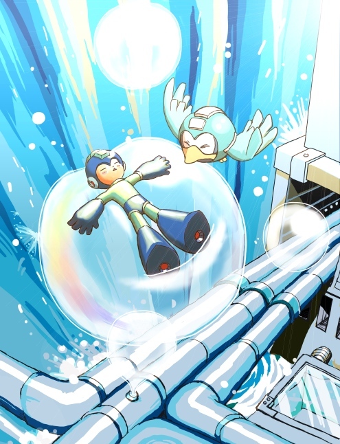mega man and beat (mega man and 1 more) drawn by coramune