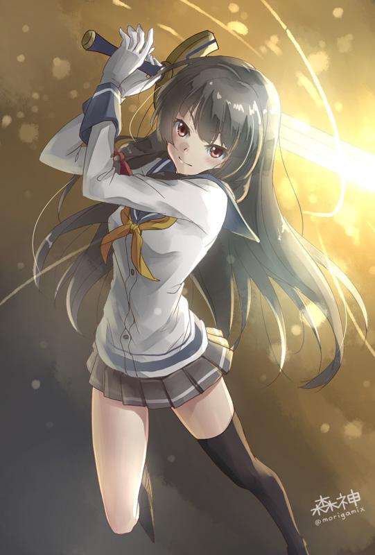 isokaze and kawasumi ayako (kantai collection and 2 more) drawn by morigami_(morigami_no_yashiro)