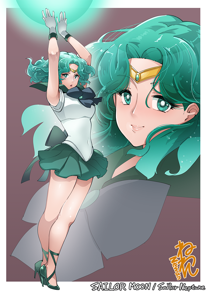 kaiou michiru and sailor neptune (bishoujo senshi sailor moon) drawn by neone