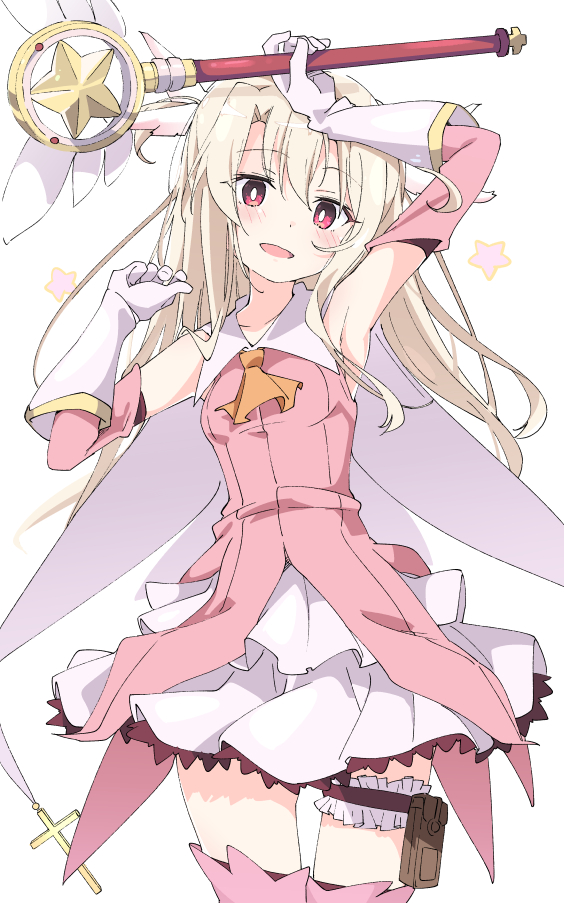 illyasviel von einzbern, prisma illya, and magical ruby (fate and 1 more) drawn by ixy