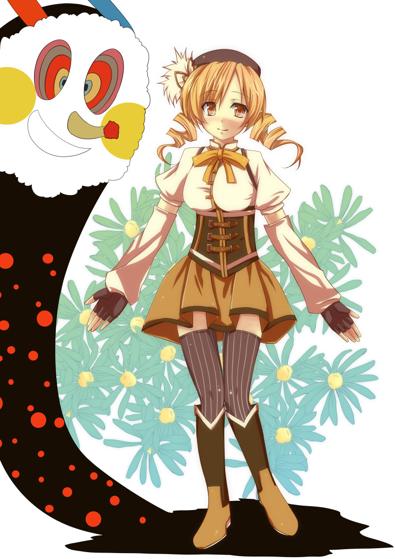 tomoe mami and charlotte (mahou shoujo madoka magica) drawn by ichino