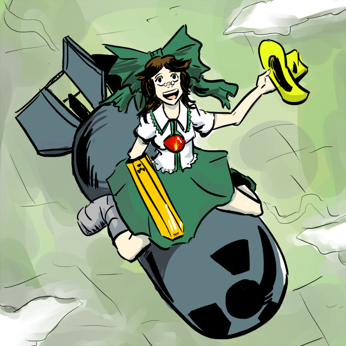 reiuji utsuho and major kong (touhou and 1 more) drawn by drsunshine