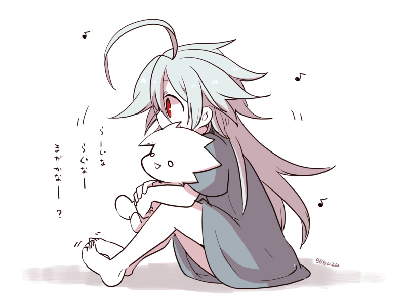 ragna the bloodedge and nu-13 (blazblue) drawn by kuro_yuzu