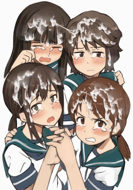 fubuki, hatsuyuki, miyuki, and shirayuki (kantai collection) drawn by sakura_(medilore)
