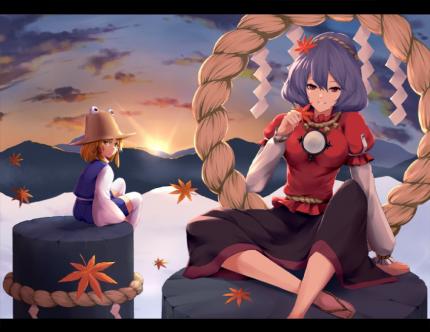 moriya suwako and yasaka kanako (touhou) drawn by tsuchifumazu