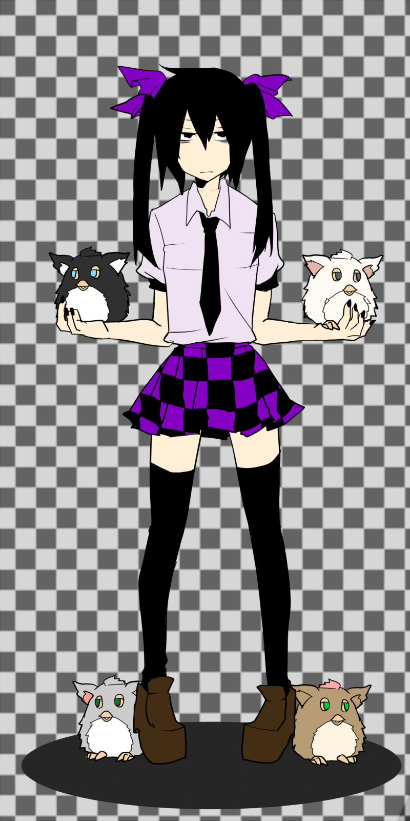 himekaidou hatate, hata-tan, and furby (touhou and 1 more) drawn by rui_(hershe)