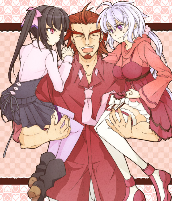 yukine chris, tsukuyomi shirabe, and kazanari genjuurou (senki zesshou symphogear) drawn by hottate
