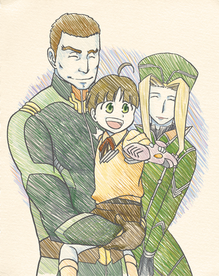 elisa domel and domel (uchuu senkan yamato and 1 more) drawn by yuusura