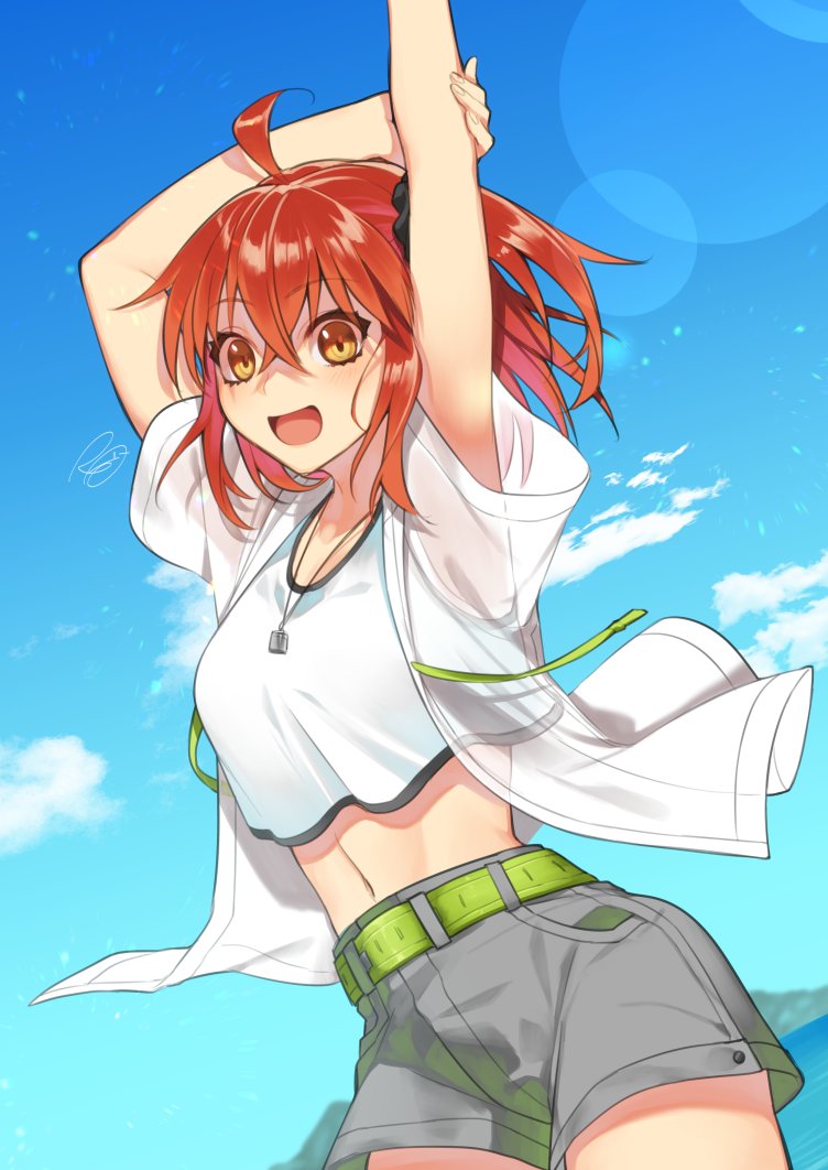 fujimaru ritsuka (fate and 1 more) drawn by rkp