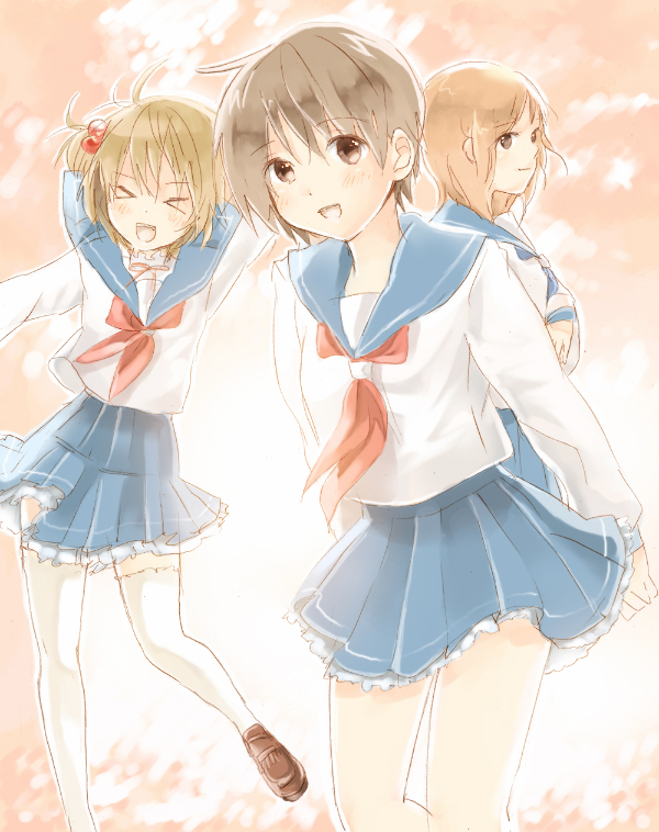 miyanaga saki, takei hisa, and kataoka yuuki (saki) drawn by yoshioka_mitsuko