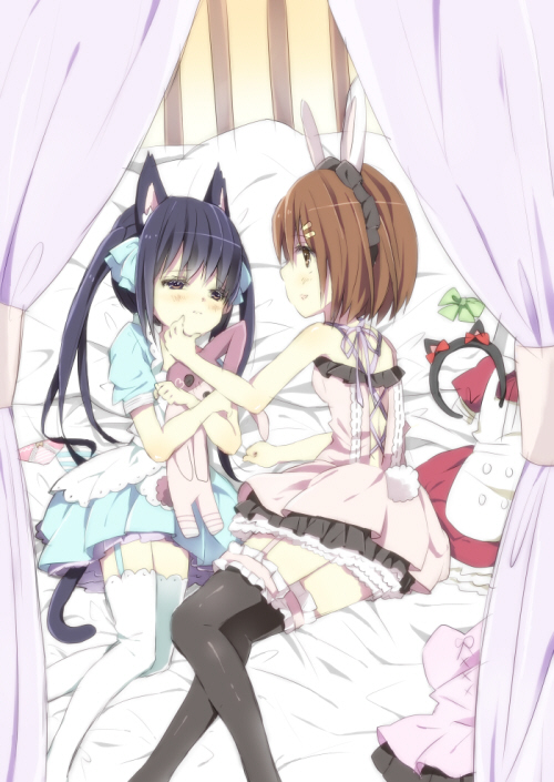nakano azusa and hirasawa yui (k-on!) drawn by migu_(migu_room)