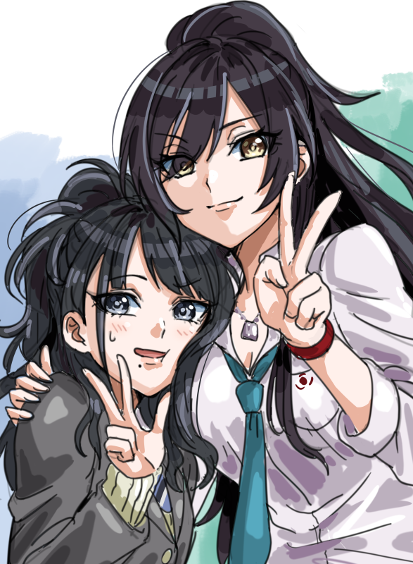 shirase sakuya and kazano hiori (idolmaster and 1 more) drawn by tsukikage_oyama