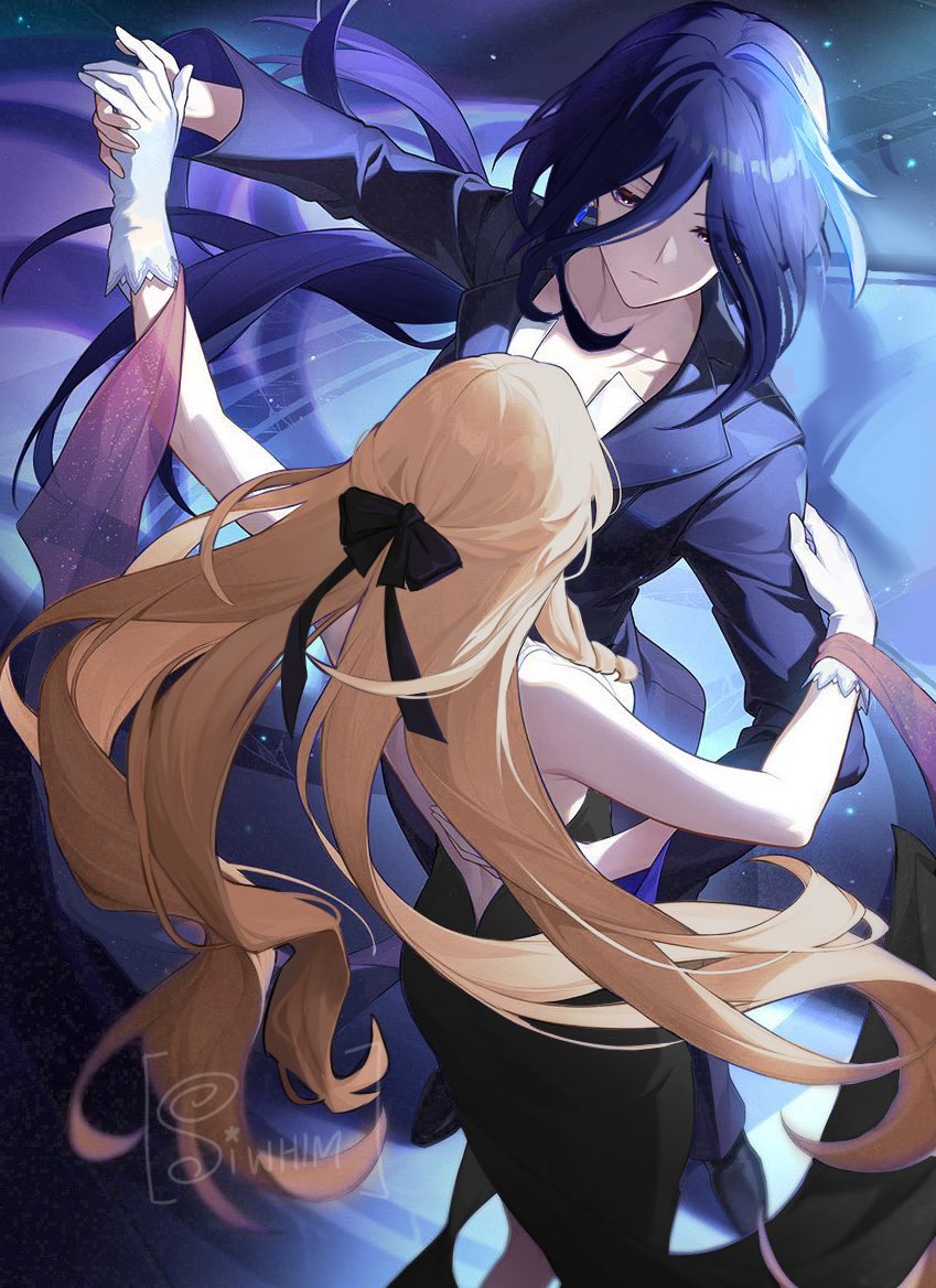clorinde and navia (genshin impact) drawn by siwhim