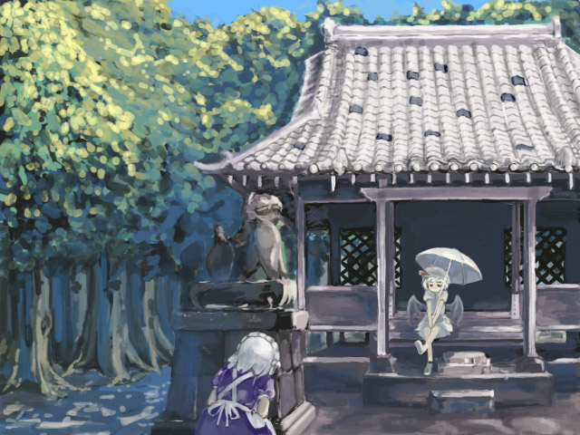 remilia scarlet and izayoi sakuya (touhou) drawn by gigokku