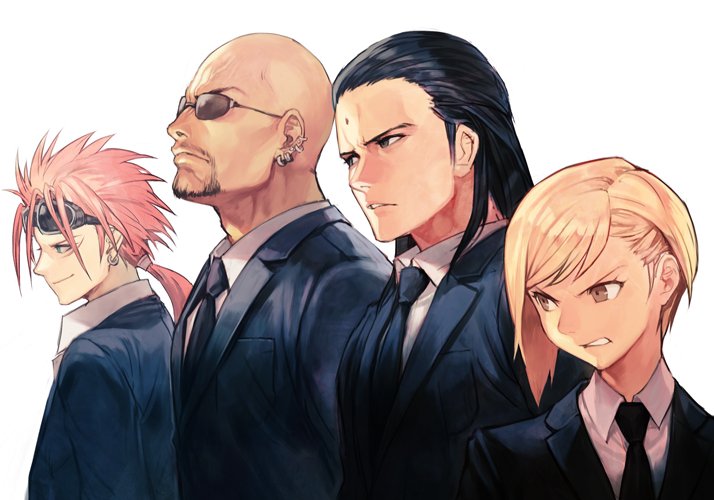 reno, tseng, rude, and elena (final fantasy and 1 more) drawn by hungry_clicker