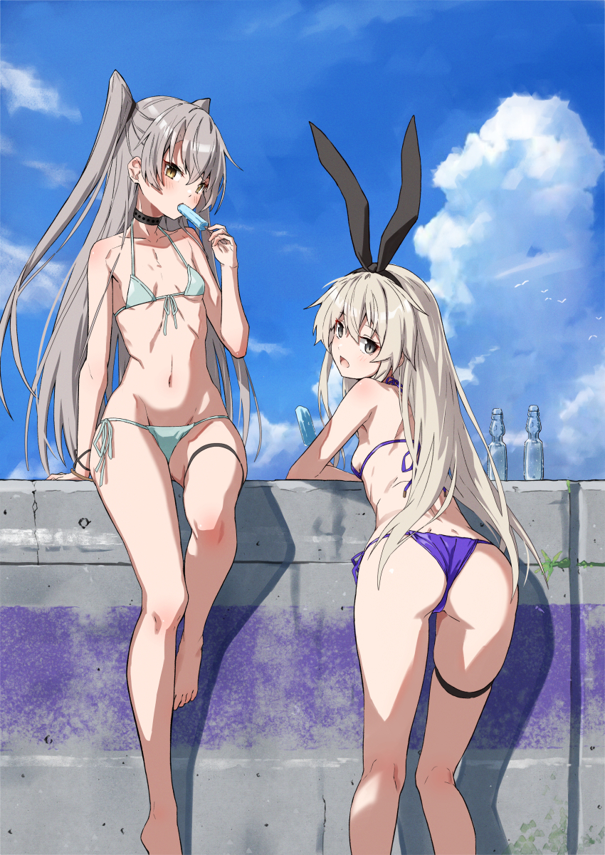 shimakaze and amatsukaze (kantai collection) drawn by takanashi_kei_(hitsujikan)