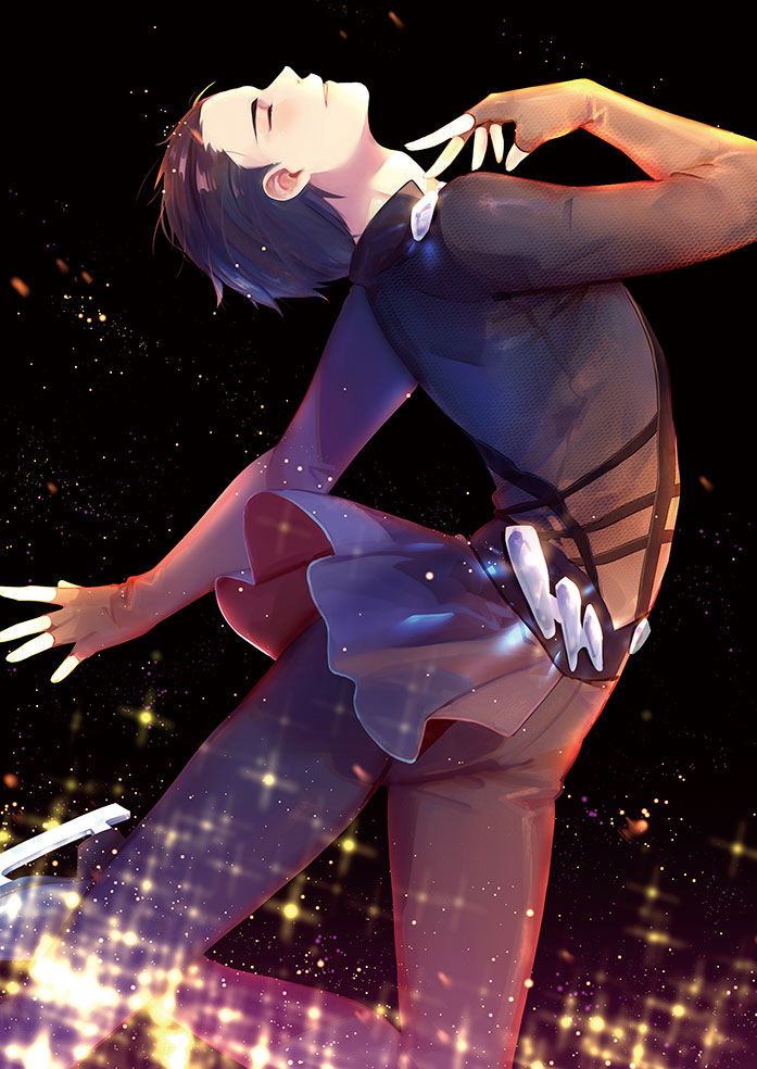katsuki yuuri (yuri!!! on ice) drawn by yuyu_(yuyudesu0806)