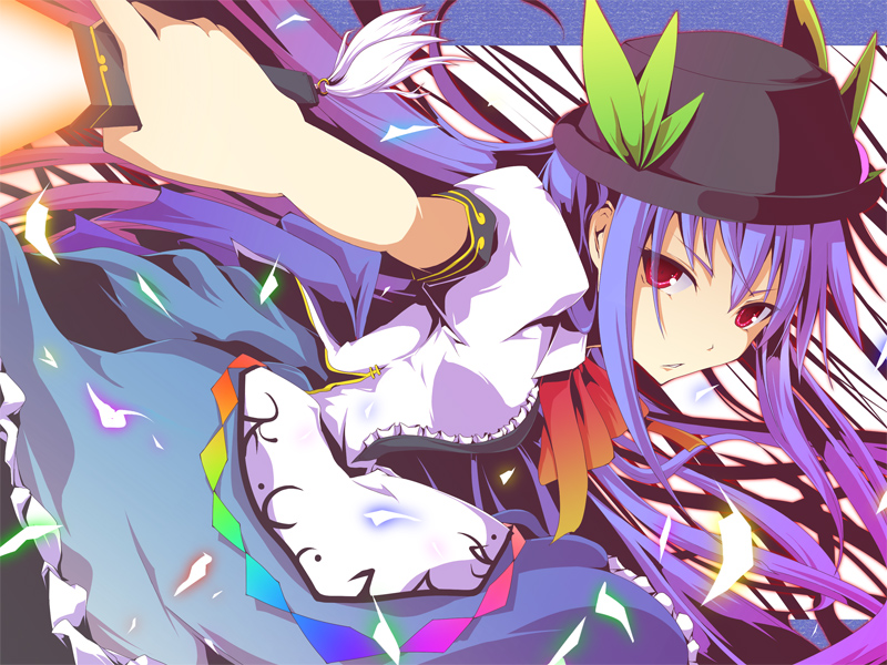 hinanawi tenshi (touhou) drawn by koumei_(harmonizer)
