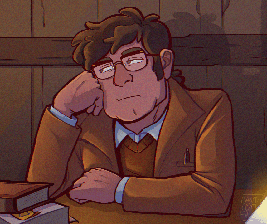 bill cipher and ford pines (gravity falls) drawn by candycatstuffs