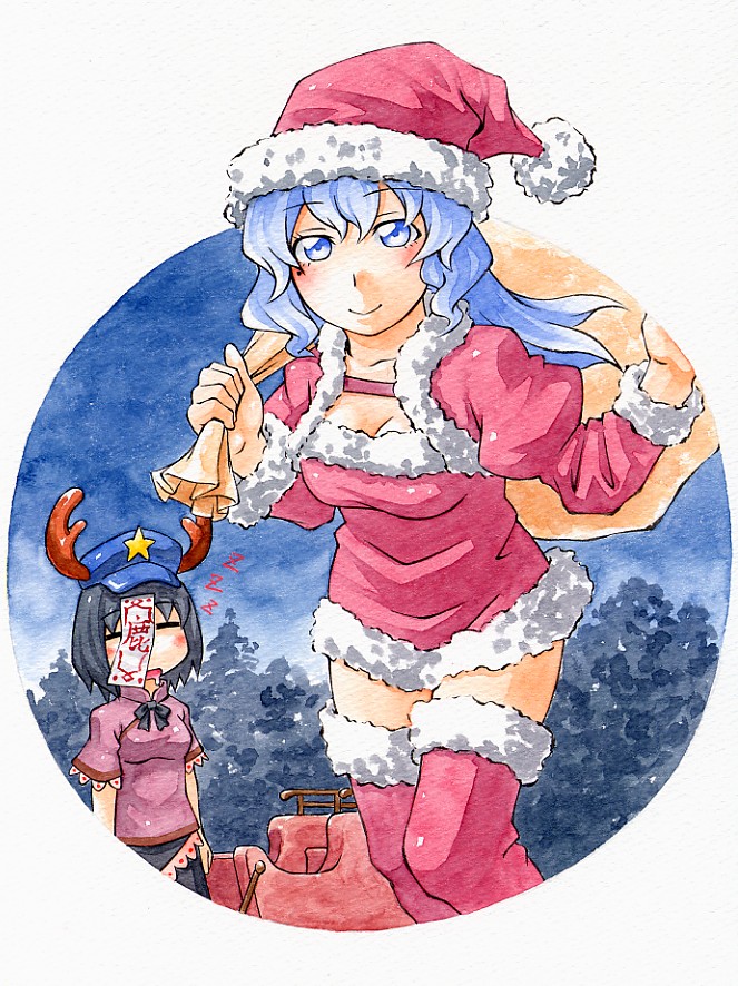 kaku seiga and miyako yoshika (touhou) drawn by kawachi_koorogi