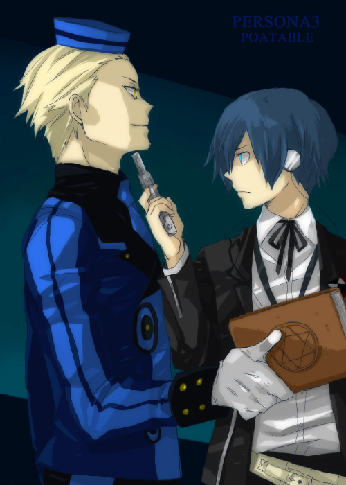 yuuki makoto and theodore (persona and 2 more) drawn by hika_(amane222)