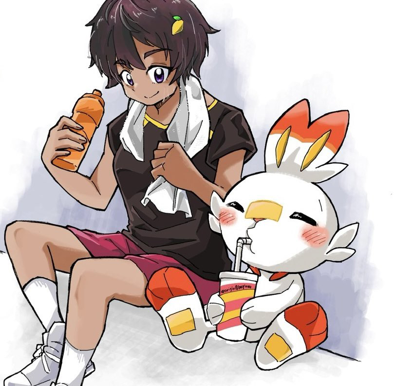 scorbunny (pokemon and 1 more) drawn by originbeginer