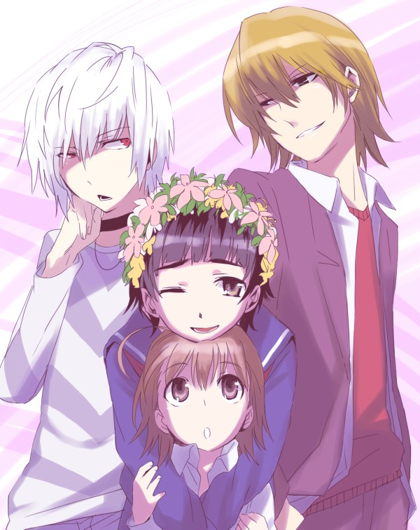 accelerator, last order, uiharu kazari, and kakine teitoku (toaru majutsu no index and 1 more) drawn by kamekoya_sato
