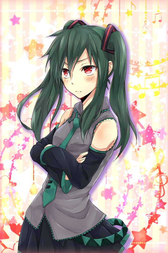 hatsune miku and kido tsubomi (vocaloid and 1 more) drawn by tomozero