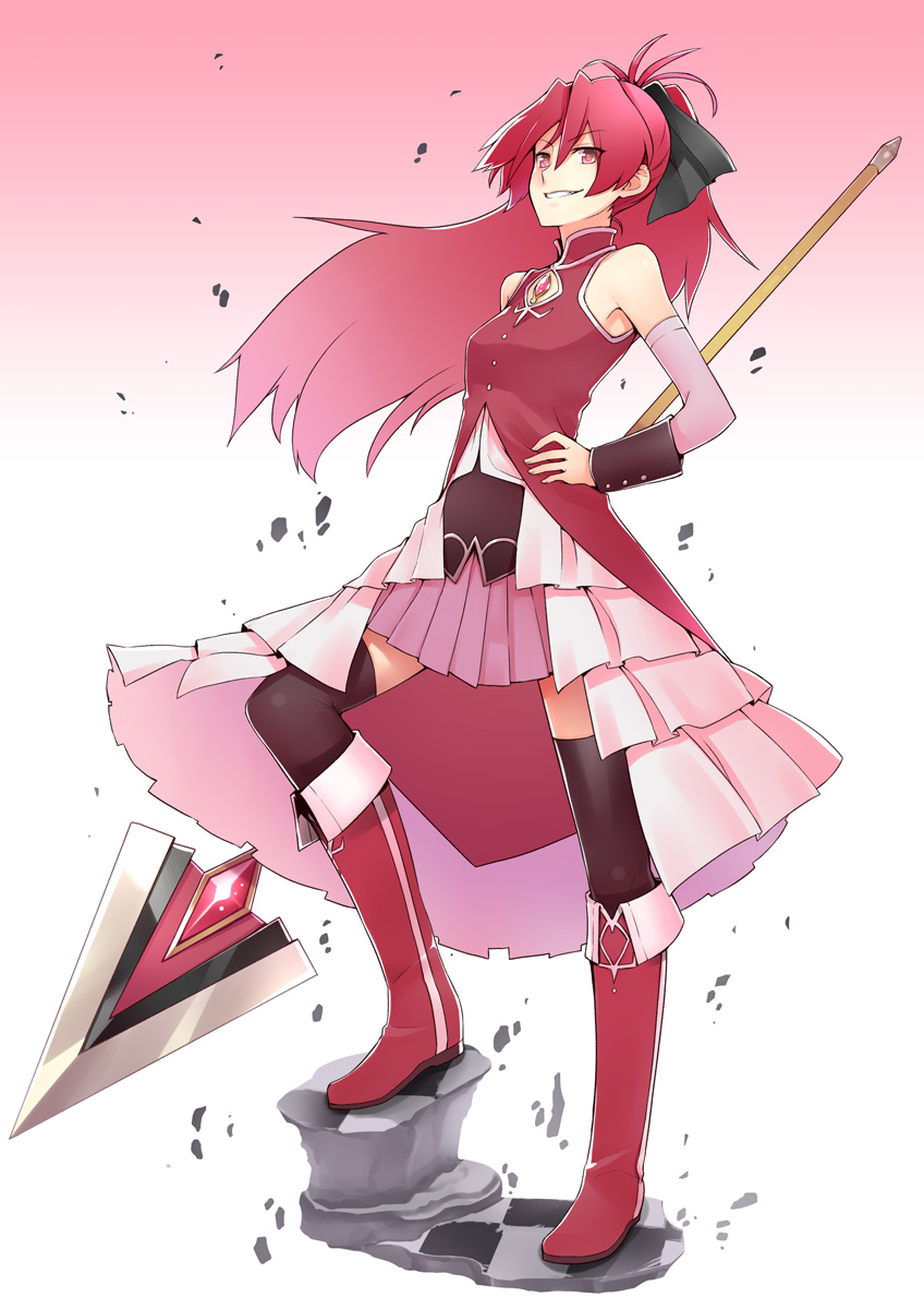 sakura kyoko (mahou shoujo madoka magica) drawn by kamoto_tatsuya