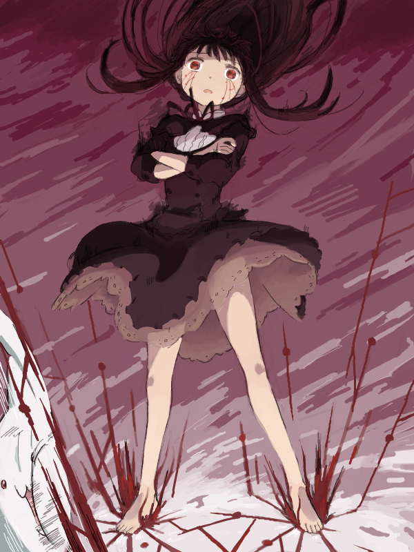 akemi homura, kyubey, and homulilly (mahou shoujo madoka magica and 1 more) drawn by nao-08