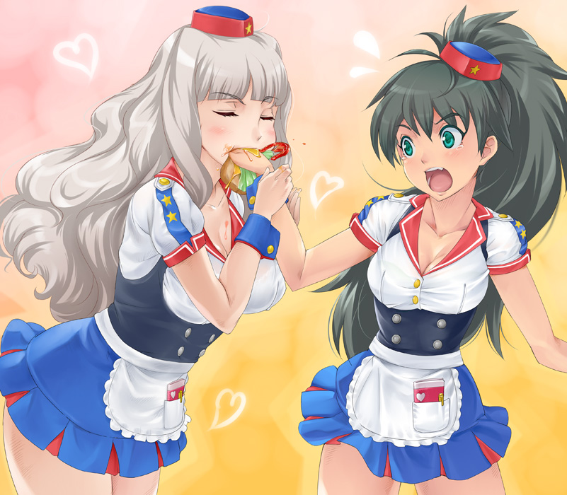 shijou takane and ganaha hibiki (idolmaster) drawn by 4hands