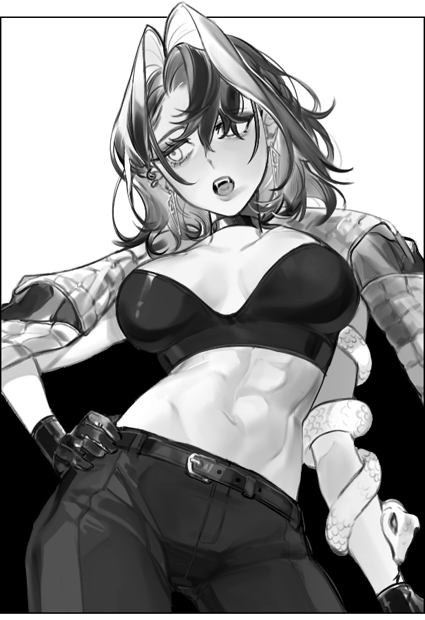 ouro kronii (hololive and 1 more) drawn by eus_ing