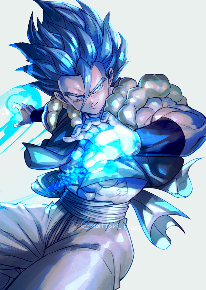 gogeta (dragon ball and 2 more) drawn by mattari_illust