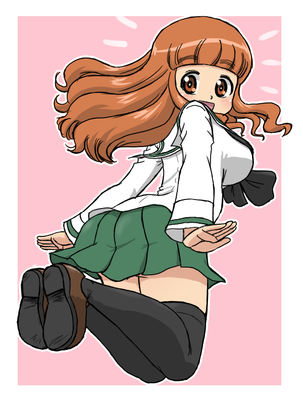 takebe saori (girls und panzer) drawn by takahashi_kurage