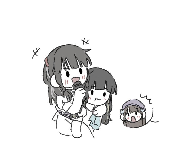 tsukine kona, nirei nozomi, and kan kanna (love live! and 2 more) drawn by zueka27