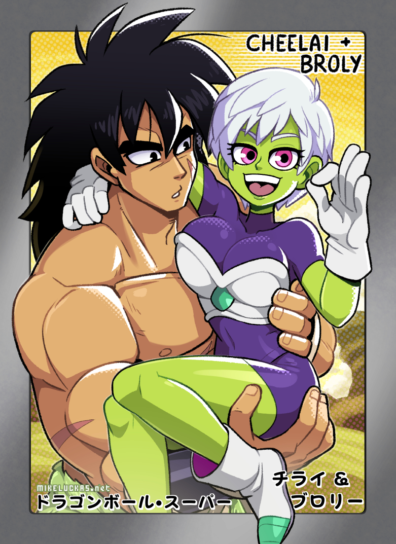 broly and cheelai (dragon ball and 2 more) drawn by mike_luckas