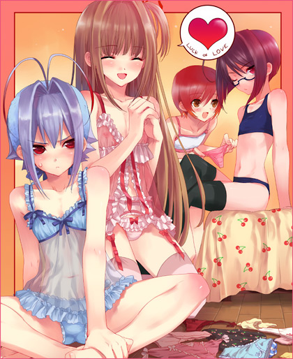 yuki, nao, tomo, and rio (otoko no ko wa meido fuku ga osuki!?) drawn by kasukabe_akira