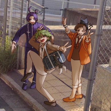 shirota mahiru, alicein misono, and watanuki sakuya (servamp) drawn by mitsuna_chan