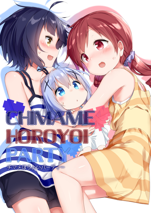 kafuu chino, jouga maya, and natsu megumi (gochuumon wa usagi desu ka?) drawn by tousaki_shiina