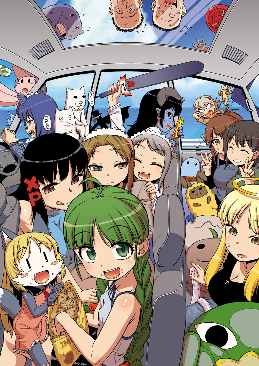spider-man, xp-tan, me-tan, 2k-tan, astaroth, and 5 more (marvel and 6 more) drawn by takatsu_keita