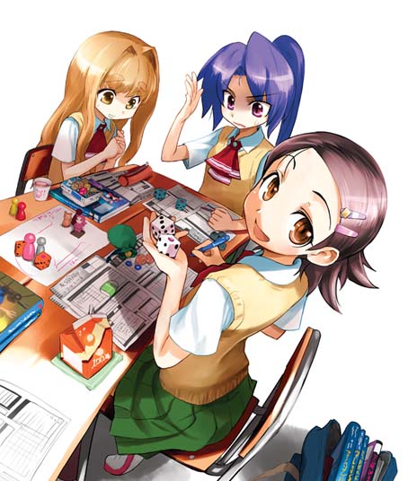washima fumi, mizuho momoko, and karasuyama sachi (quick start) drawn by adachi_yousuke