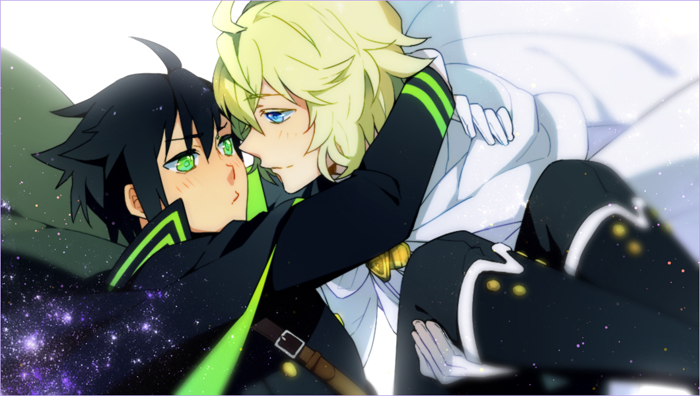 hyakuya yuuichirou and hyakuya mikaela (owari no seraph) drawn by aiwm