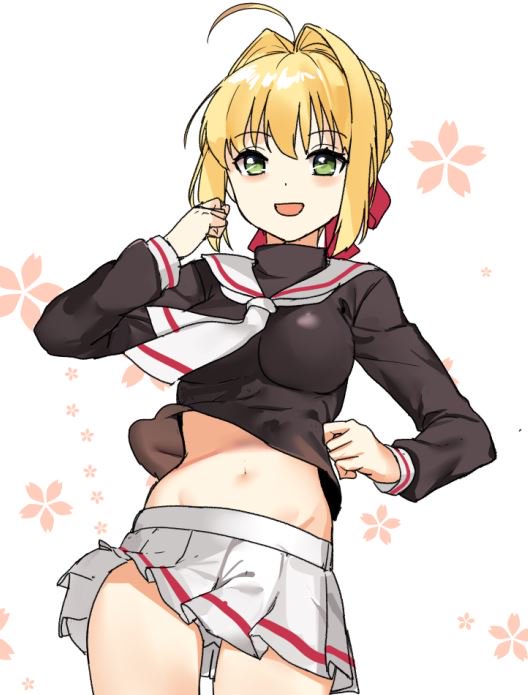nero claudius, kinomoto sakura, and tange sakura (fate and 2 more) drawn by shovelwell