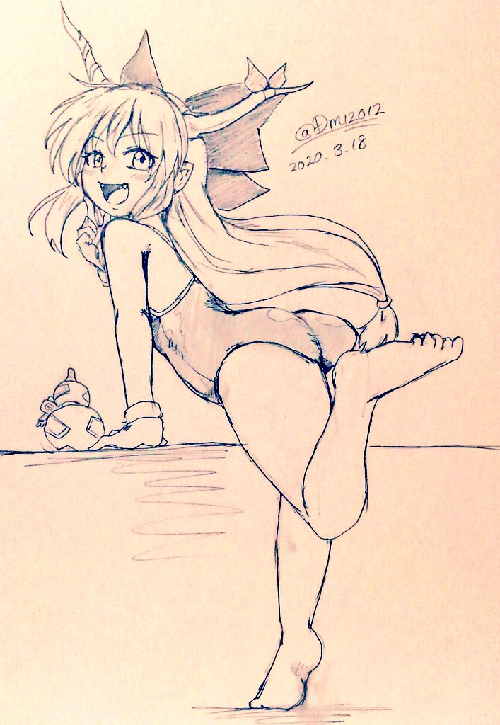 ibuki suika (touhou) drawn by d-m_(dii_emu)