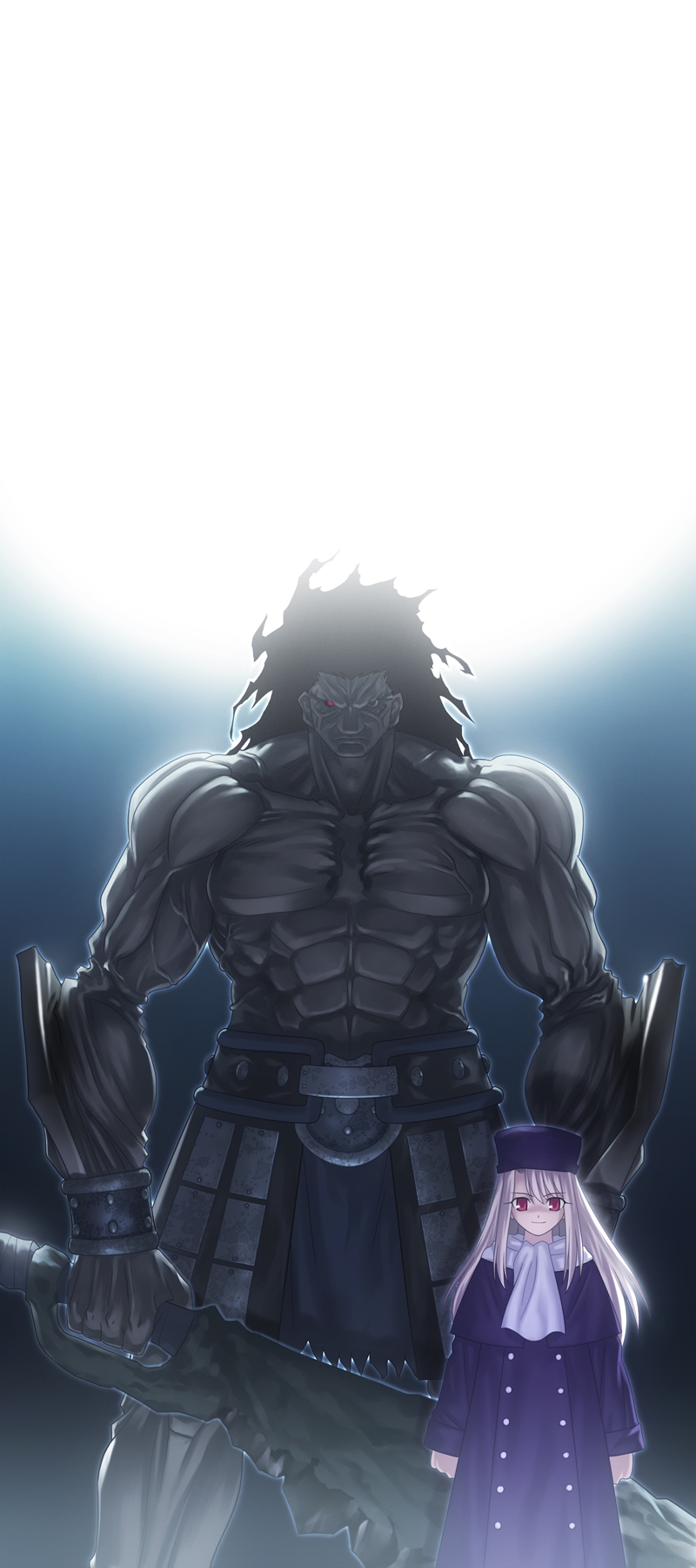 illyasviel von einzbern and heracles (fate and 1 more) drawn by takeuchi_takashi